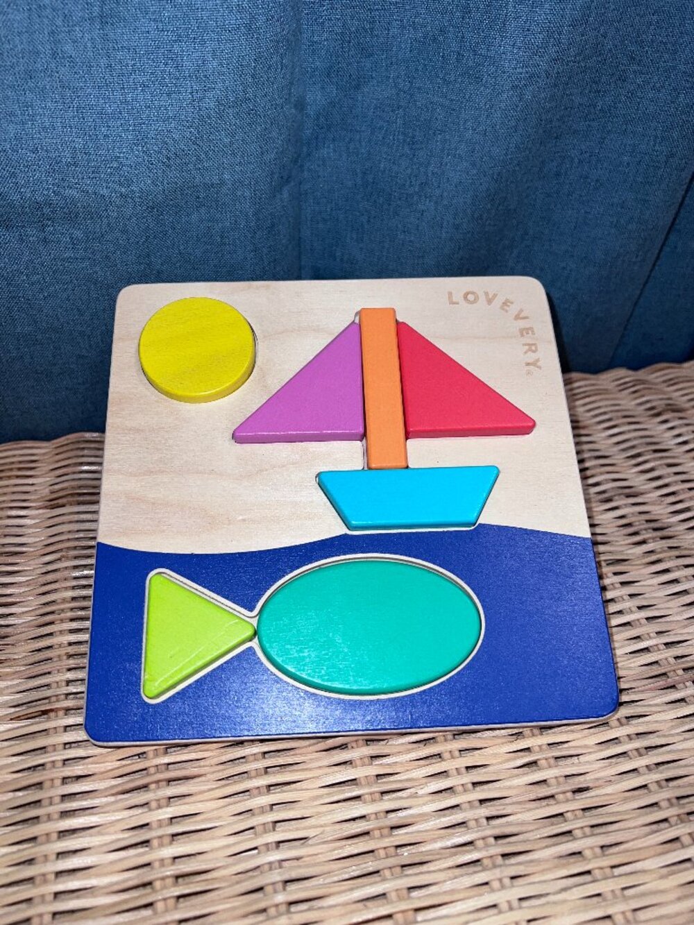 Lovevery Double-Sided Sunny Day Wooden Puzzle - The Helper Play Kit